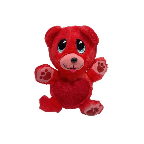 Rare Fur Berries Red Cherry Bear Cub 10" Fold's Up Into Ball Red Valentines - Picture 1 of 4